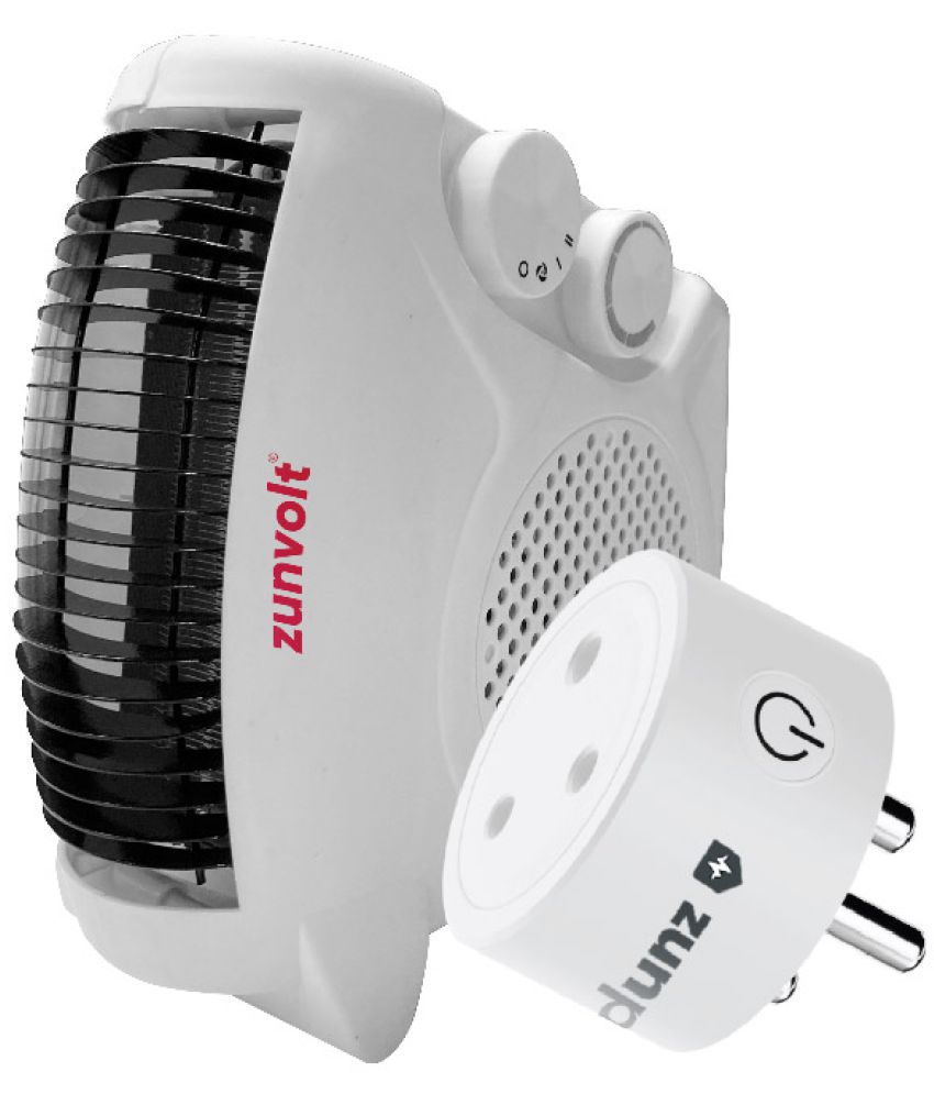 ZunVolt 2000 Watt Heater & Smart Plug| Fan Heater White