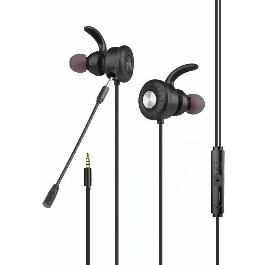 Hitage GH-1927+ BLACK [ GAMING EARPHONE ] STEREO REMOVABLE-MICROPHONE NOISE CANCELLING WIRE ANTI-WINDING Wired  Headphones/Earphones