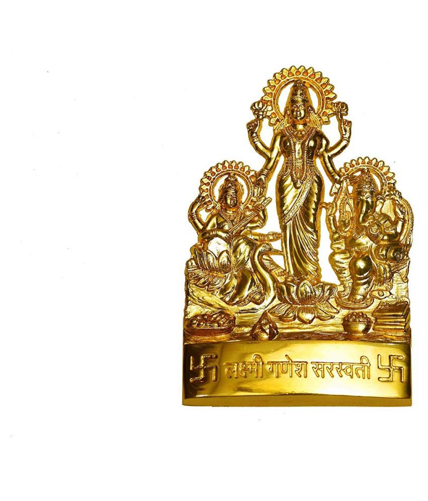     			rudradivine - Lakshmi Ganesha Saraswati Brass Idol