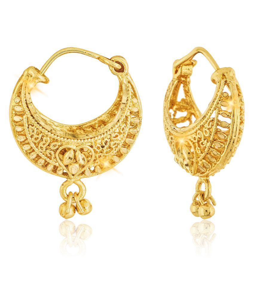     			Vighnaharta - Golden Chandelier Earrings ( Pack of 1 )