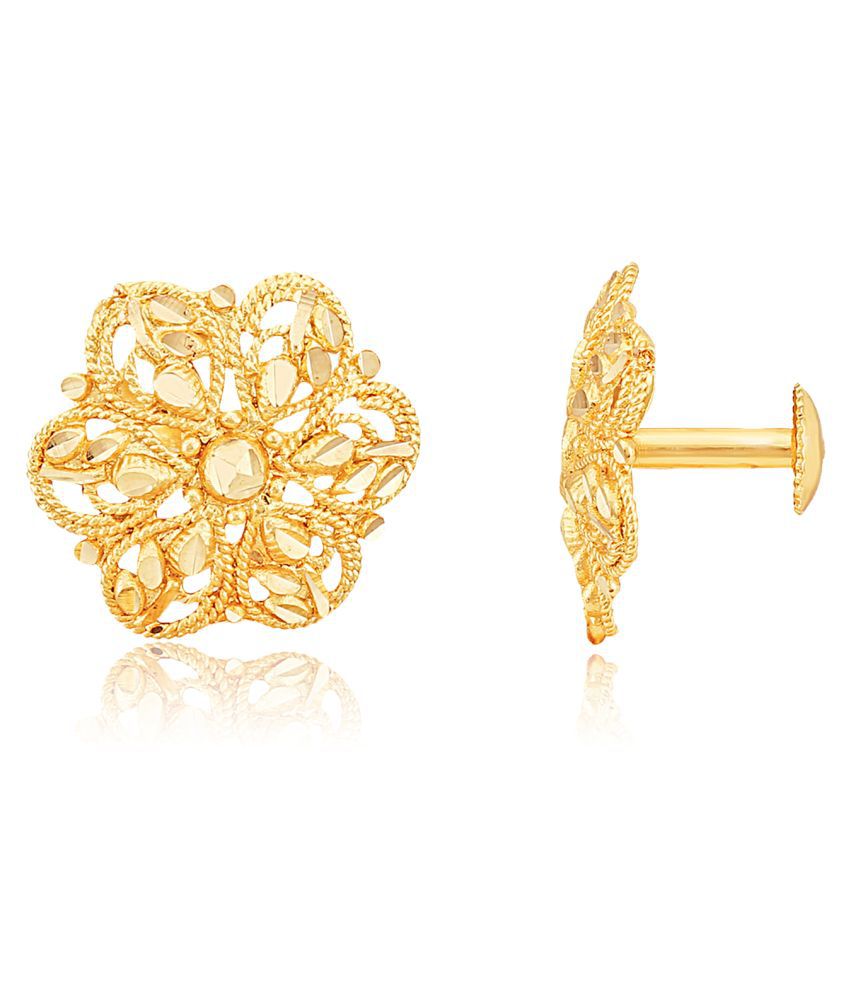    			Vighnaharta Traditional South Screw Back Alloy Gold  Plated Stud Earring for Women and Girls