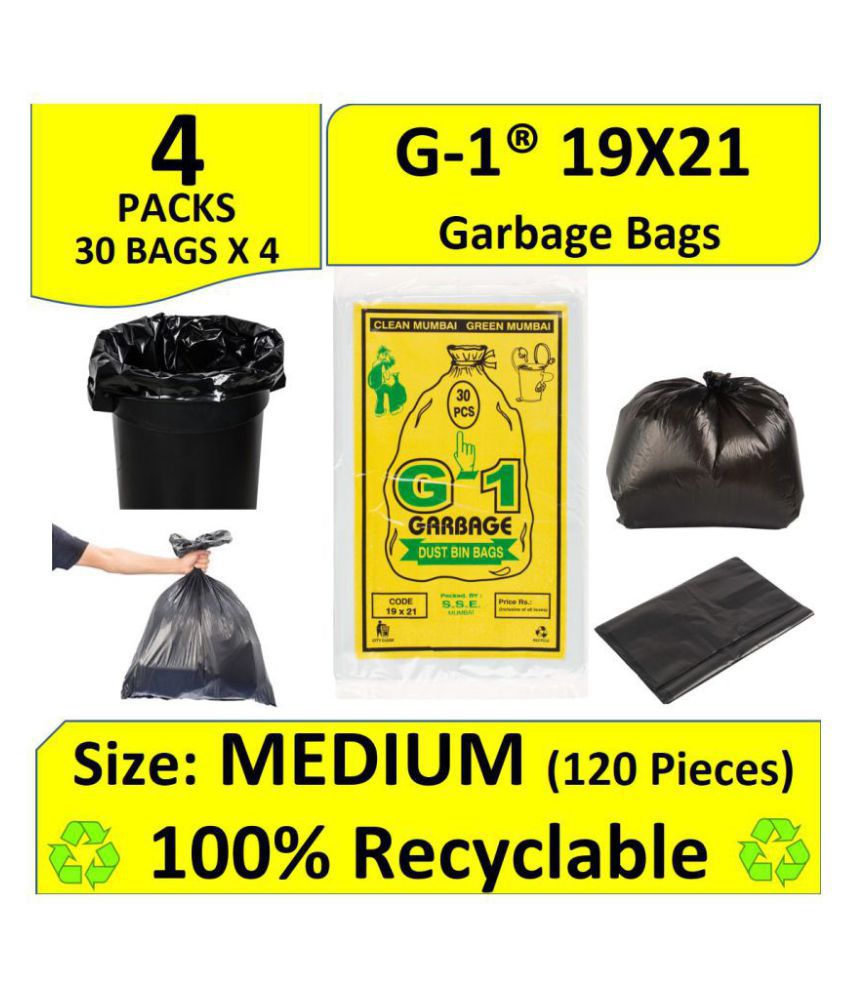     			G-1 Medium 120 pcs - 19X21 Disposable Garbage Trash Waste Dustbin Bags