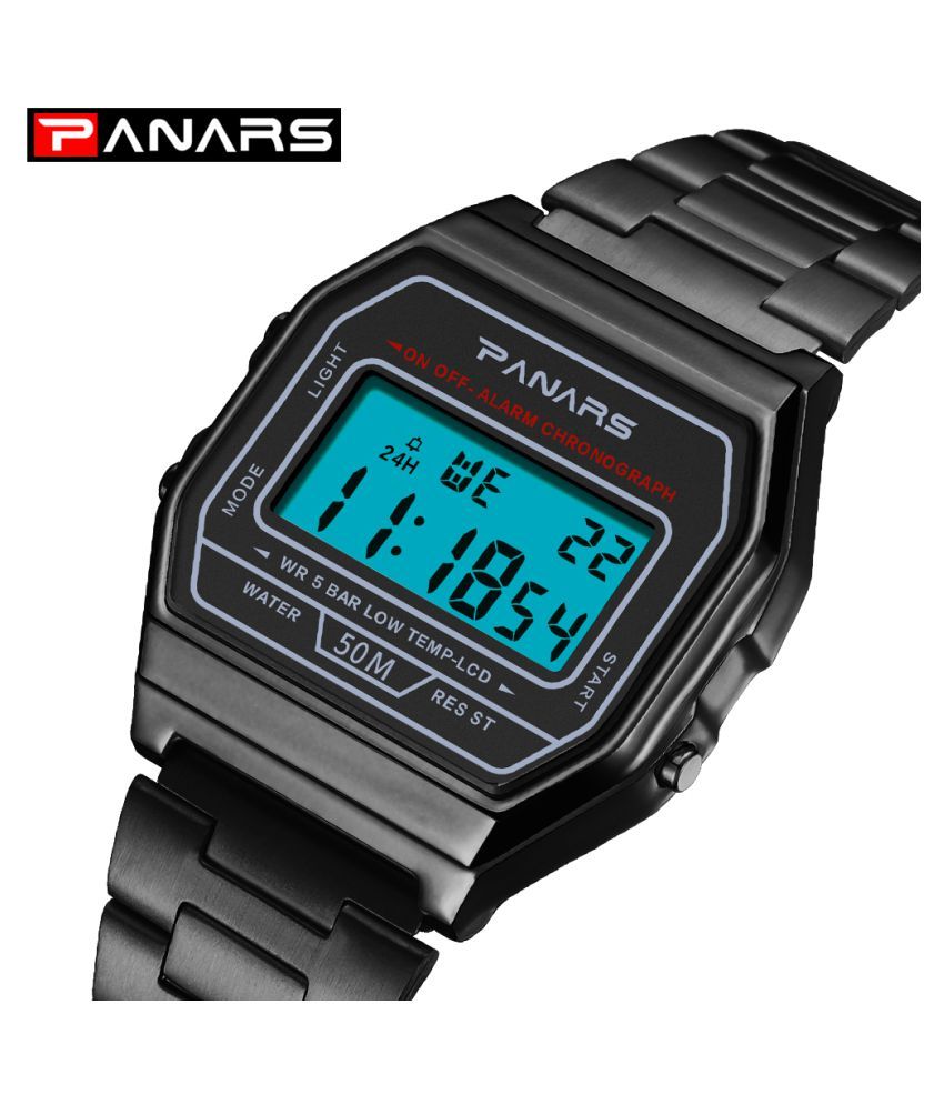 PANARS PNRS-8126-Black Stainless Steel Digital Men's Watch - Buy PANARS PNRS-8126-Black ...