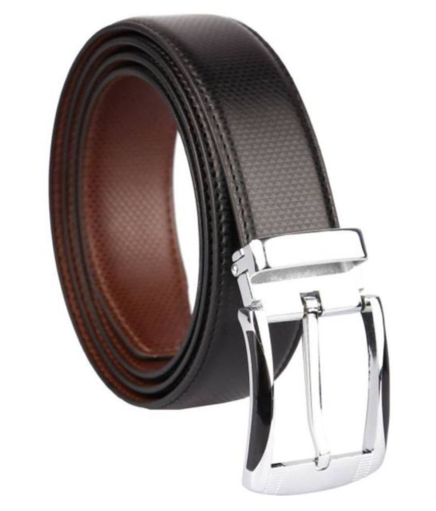     			RUNSI INTERNATIONAL Black Faux Leather Formal Belt