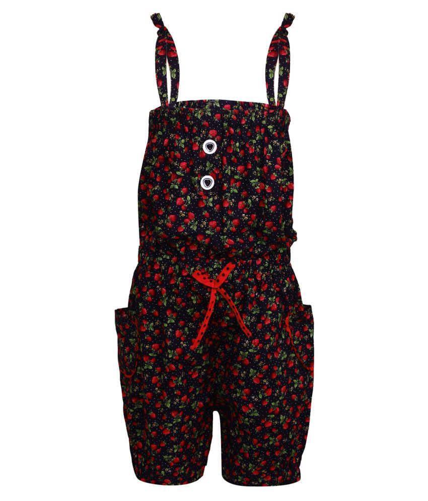     			Arshia Fashions - Red Cotton Girls Jumpsuit ( )