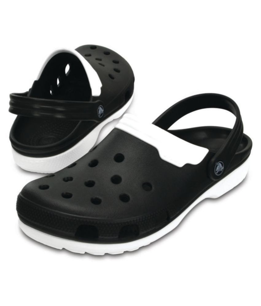  Crocs  Black Rubber  Floater Sandals Buy Crocs  Black 