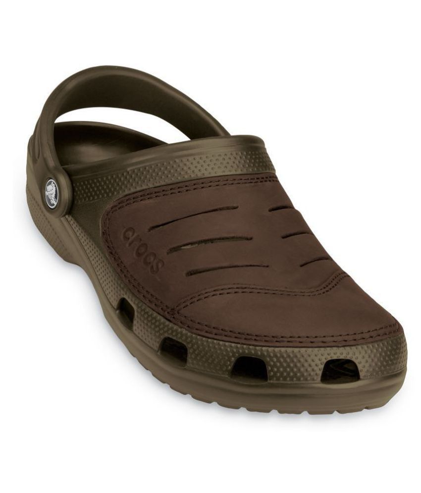 brown suede crocs