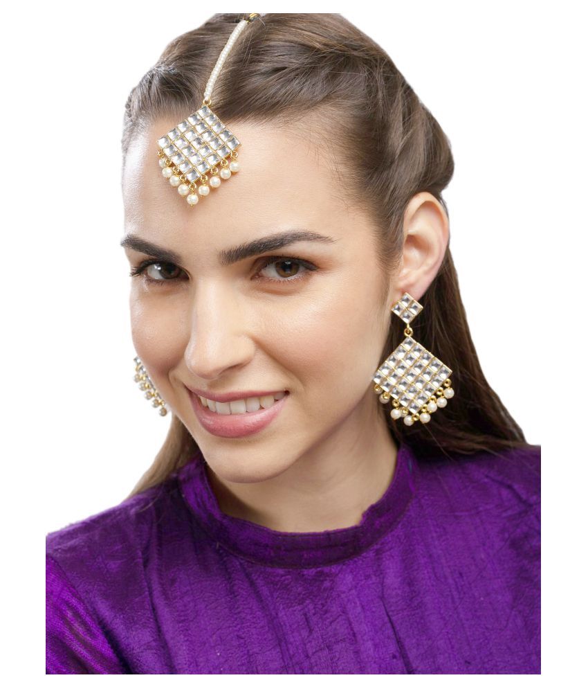 Zaveri Pearls Gold Tone Alluring Kundan 