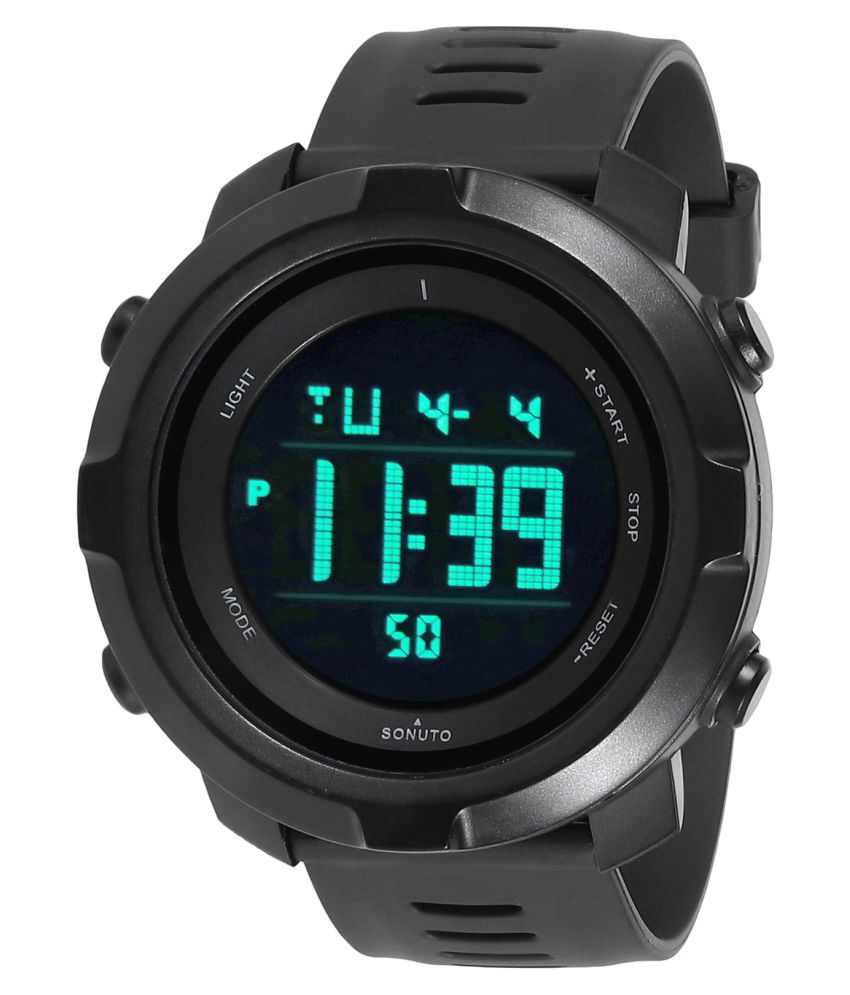     			Sonuto SNT-9062-Black Resin Digital Men's Watch