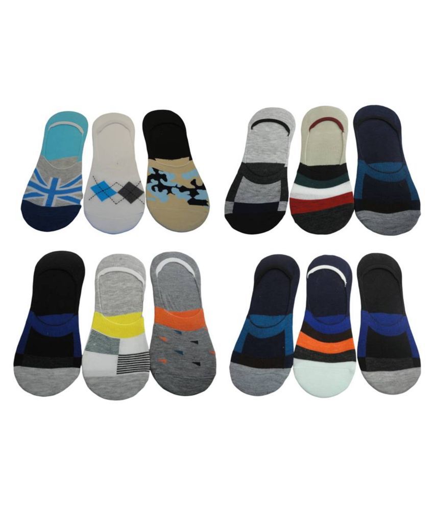     			Voici Multi Casual Low Cut Socks Pack of 12