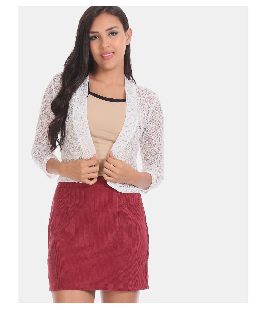 Buy Sugr Nylon Shrugs White Online at Best Prices in India Snapdeal