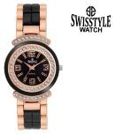 Swisstyle Stainless Steel Round Womens Watch