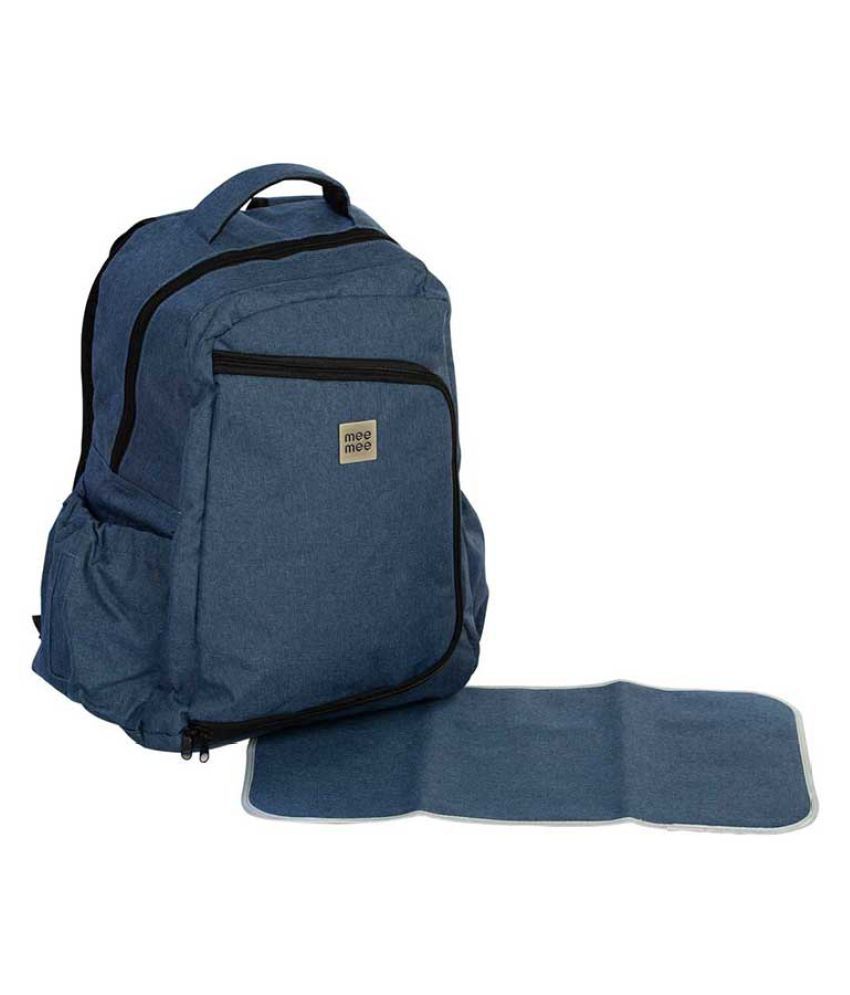     			Mee Mee Blue Polyester Diaper Bag ( 34 cm