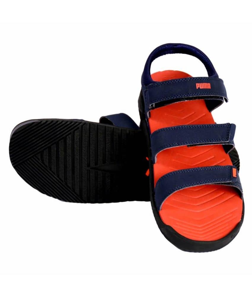puma blue sandals