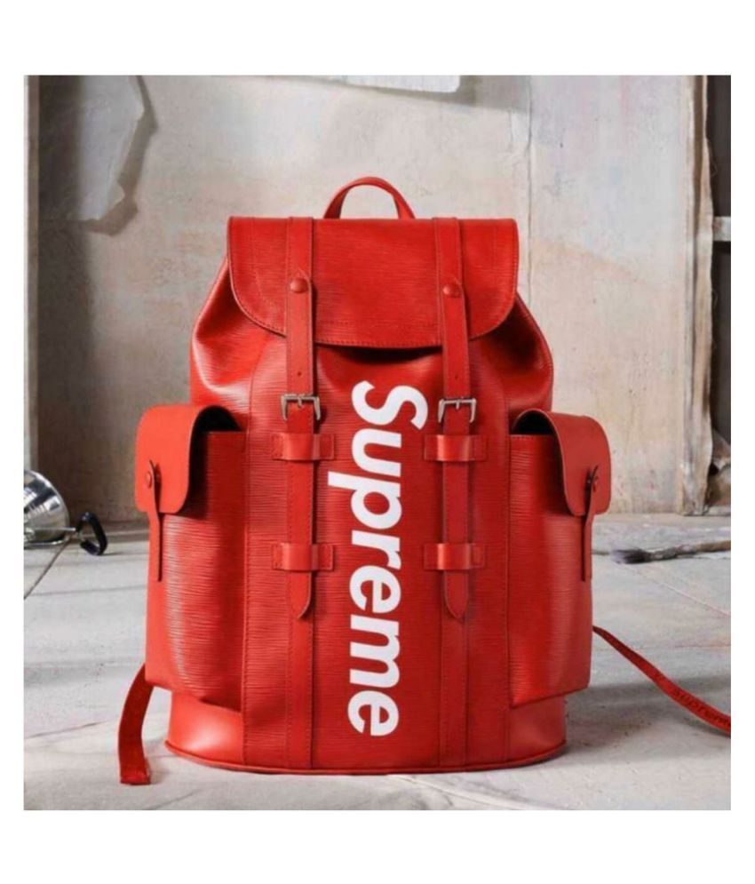 supreme red backpack price