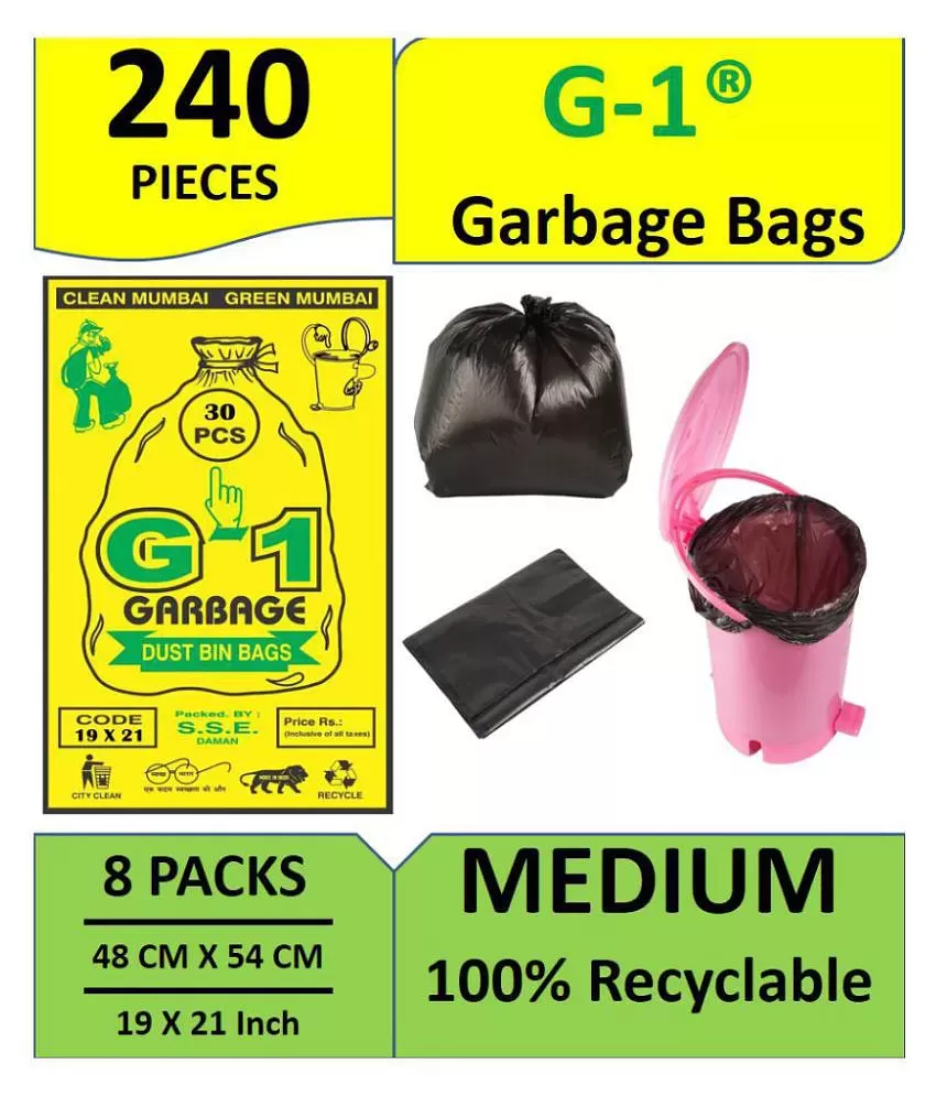 G1  2 Packs Medium Disposable Garbage Bags for Dry Waste 60 Pcs Blue  Buy Online at Best Price in India  Snapdeal