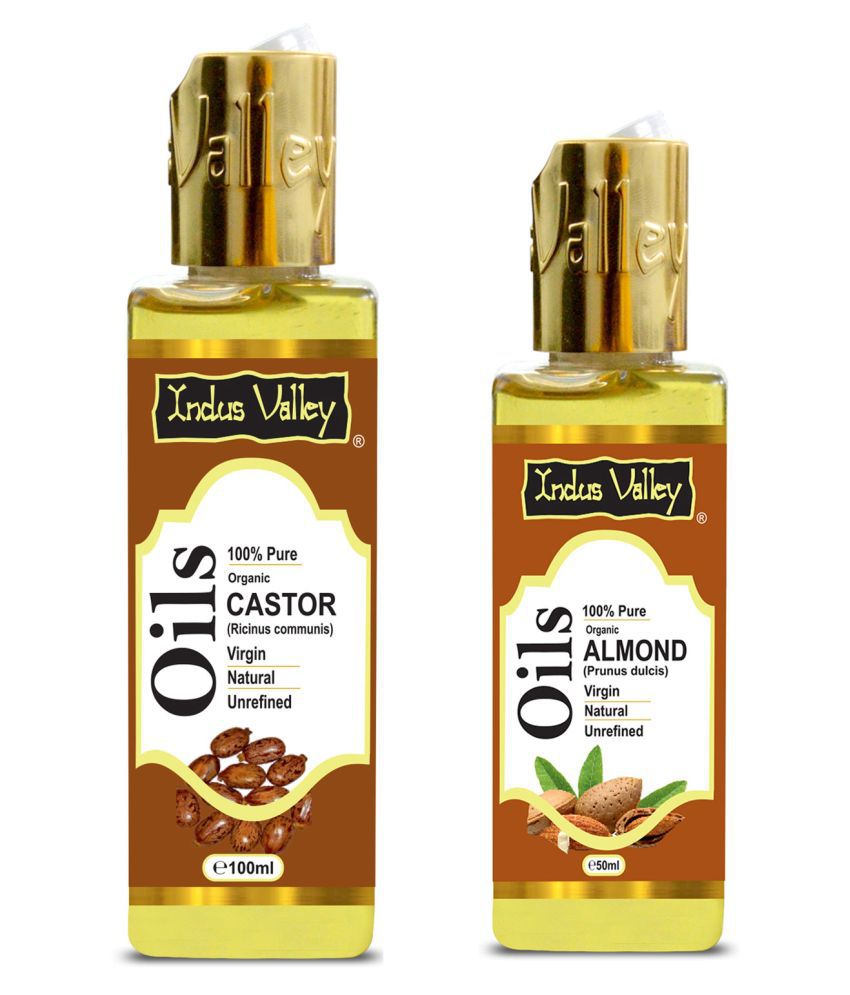     			Indus Valley Pure & Natural Castor Carrier Oil & Almond carrier Oil Combo Pack
