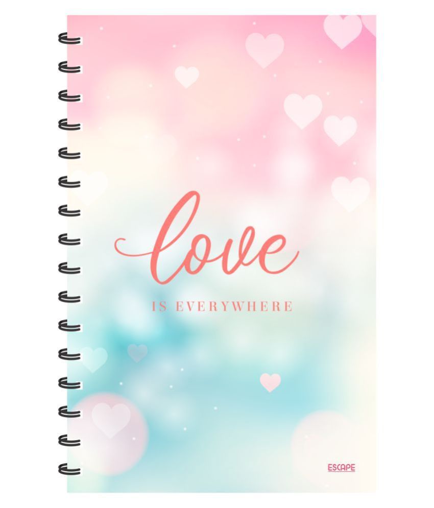     			ESCAPER Love Sparkle Hearts (RULED) Designer Diary, Notebook, Notepad