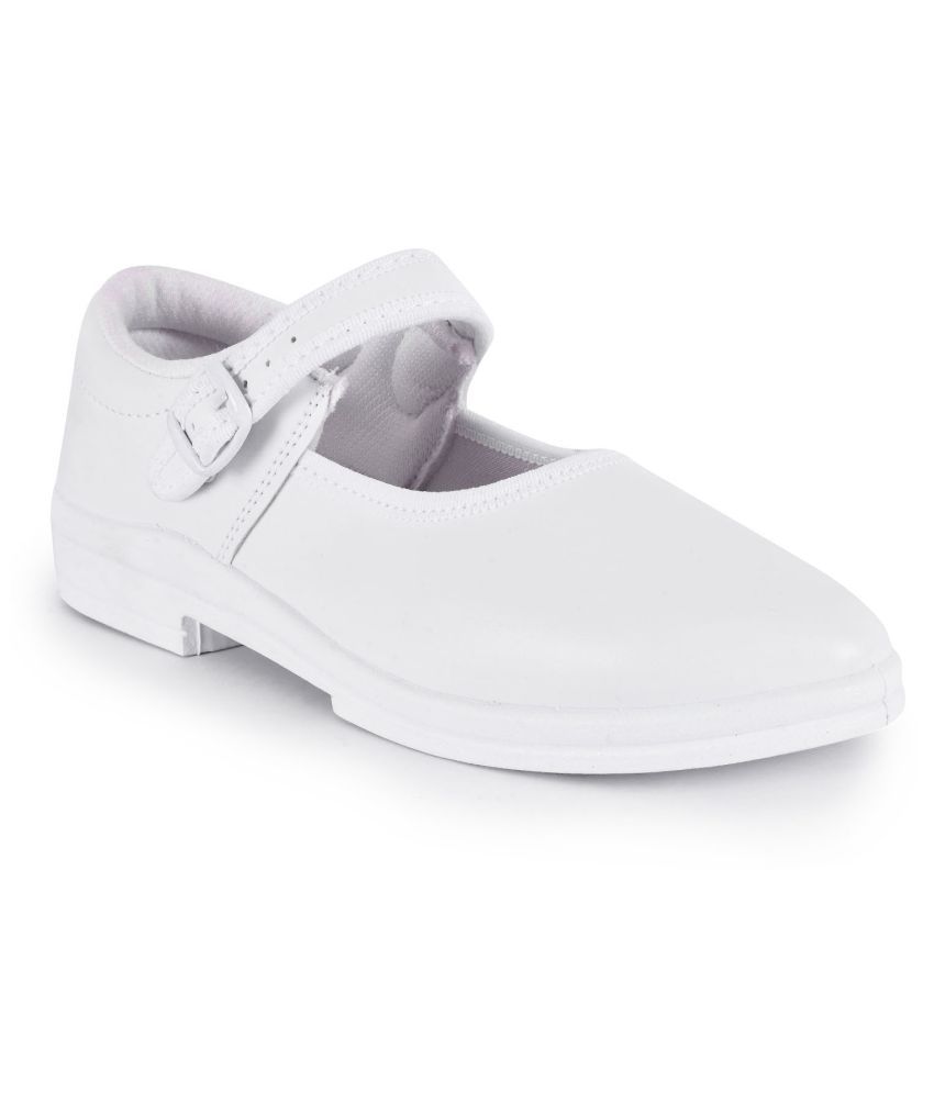Campus CS-A10N White Girls School Shoes
