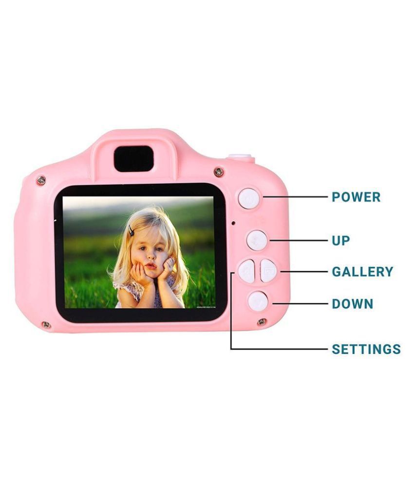 Pink Dolphin 32G SD Card Include Children Digital Video Camcorder Camera Hoiidel Kids Camera toy 2 Inch 1080P Rechargeable Action Camera Birthday Christmas Holiday Presents for 3-9 Year Old girls and boys 
