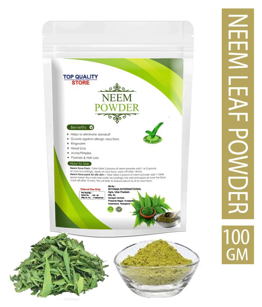    			TOP QUALITY STORE 100% Organic Neem Powder Hair & Face Face Face Pack Masks 42.25 gm