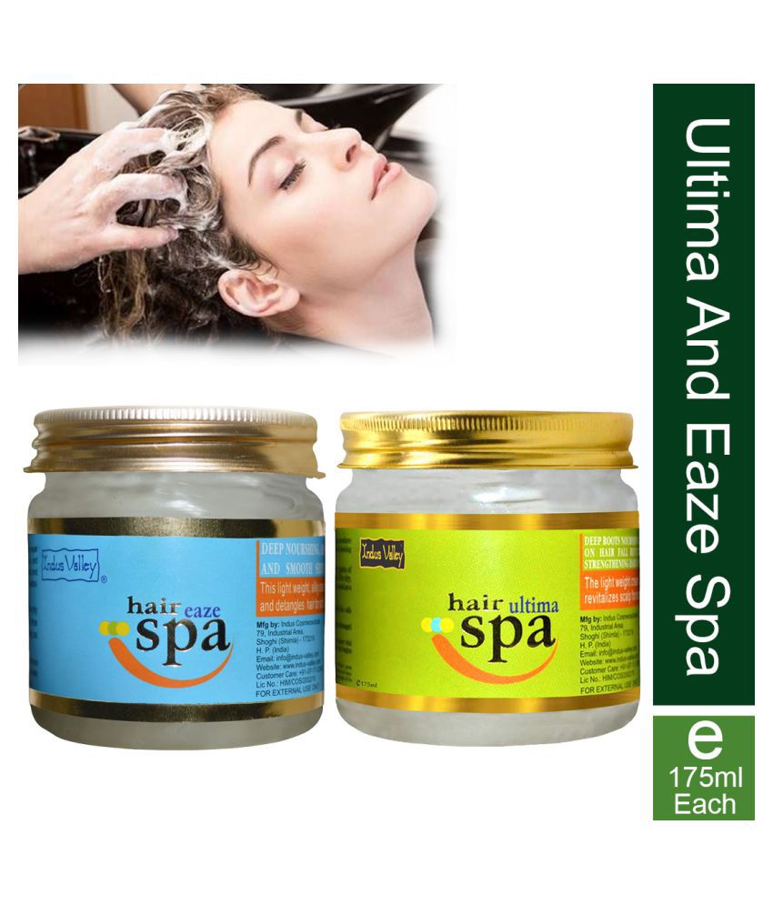 Indus Valley Deep Nourishing Ultima Spa And Eaze Spa For Smooth Hair Each Hair Mask 175 mL Pack of 2