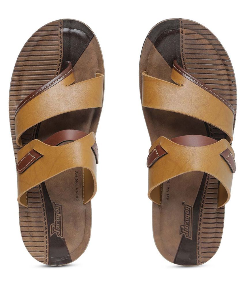 paragon men tan sandals