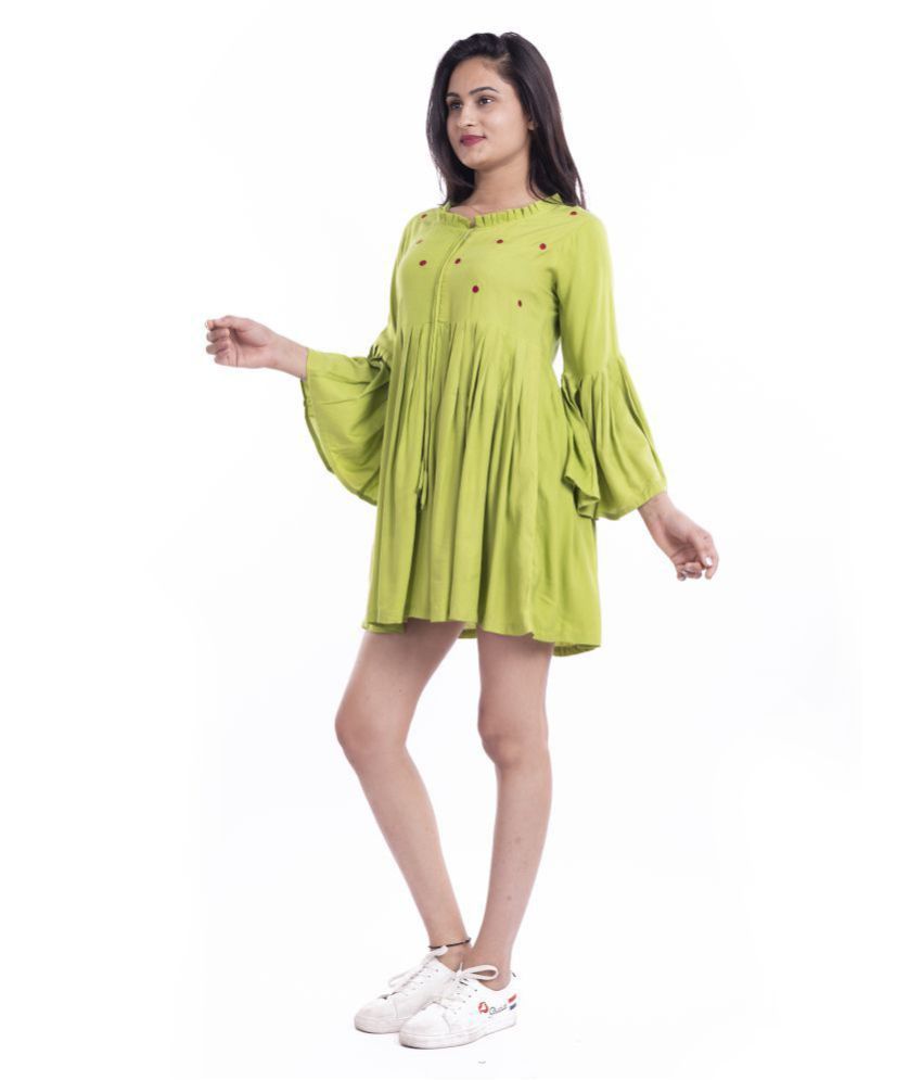 rayon frock kurti design