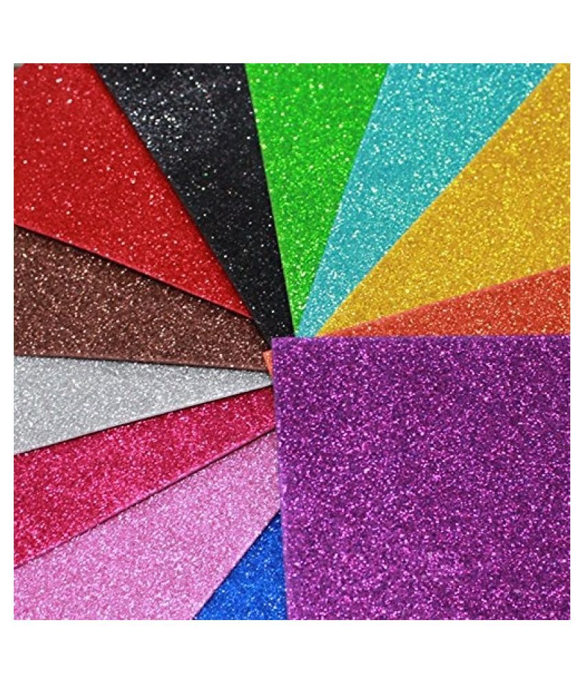 Uc collection EVA Foam A4 Size Glitter Sheets for Arts and Crafts ...