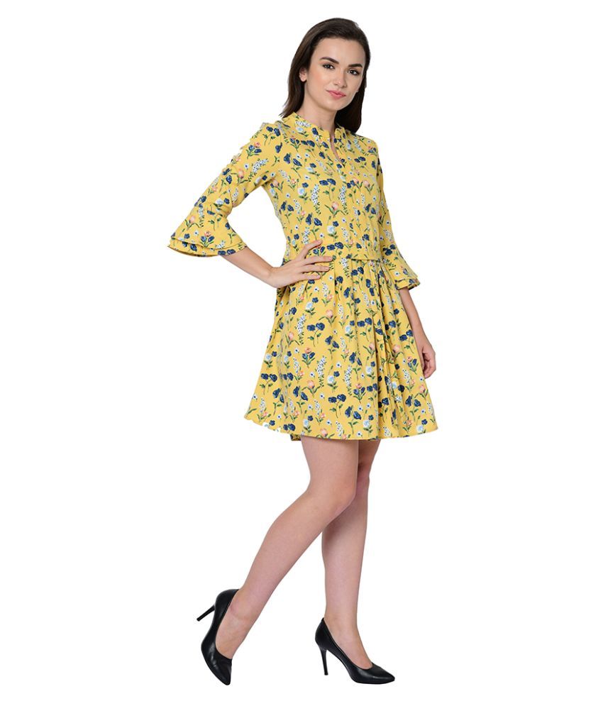 yellow fit and flare
