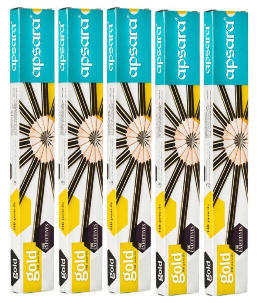 Apsara Gold HB Pencil, wooden pencil ,Pack of 100 pencils Buy Online