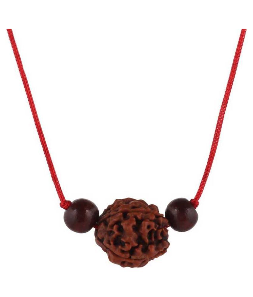     			Astrodidi 5 Mukhi Rudraksha With Red Chandan Beads