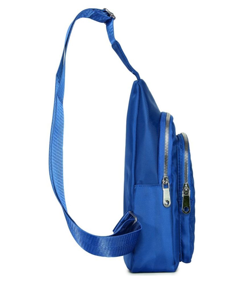 Komto Blue Nylon Sling Bag Buy Komto Blue Nylon Sling Bag Online At