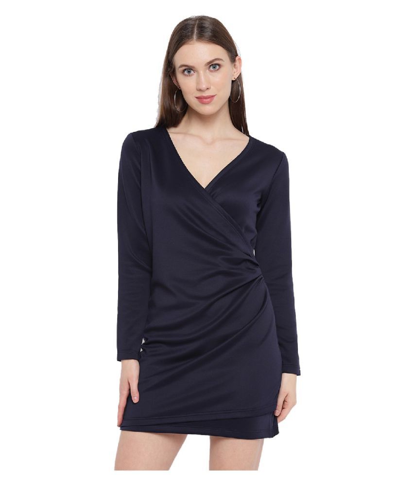 polyester wrap dress
