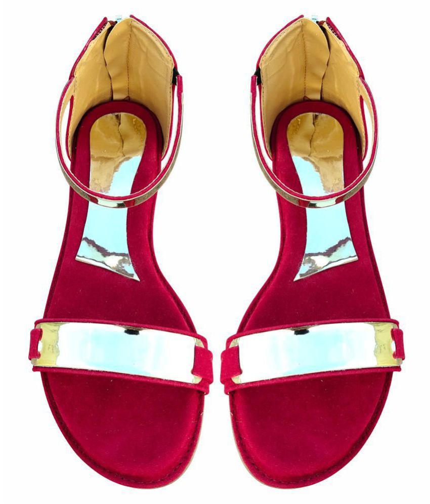 maroon pointed flats
