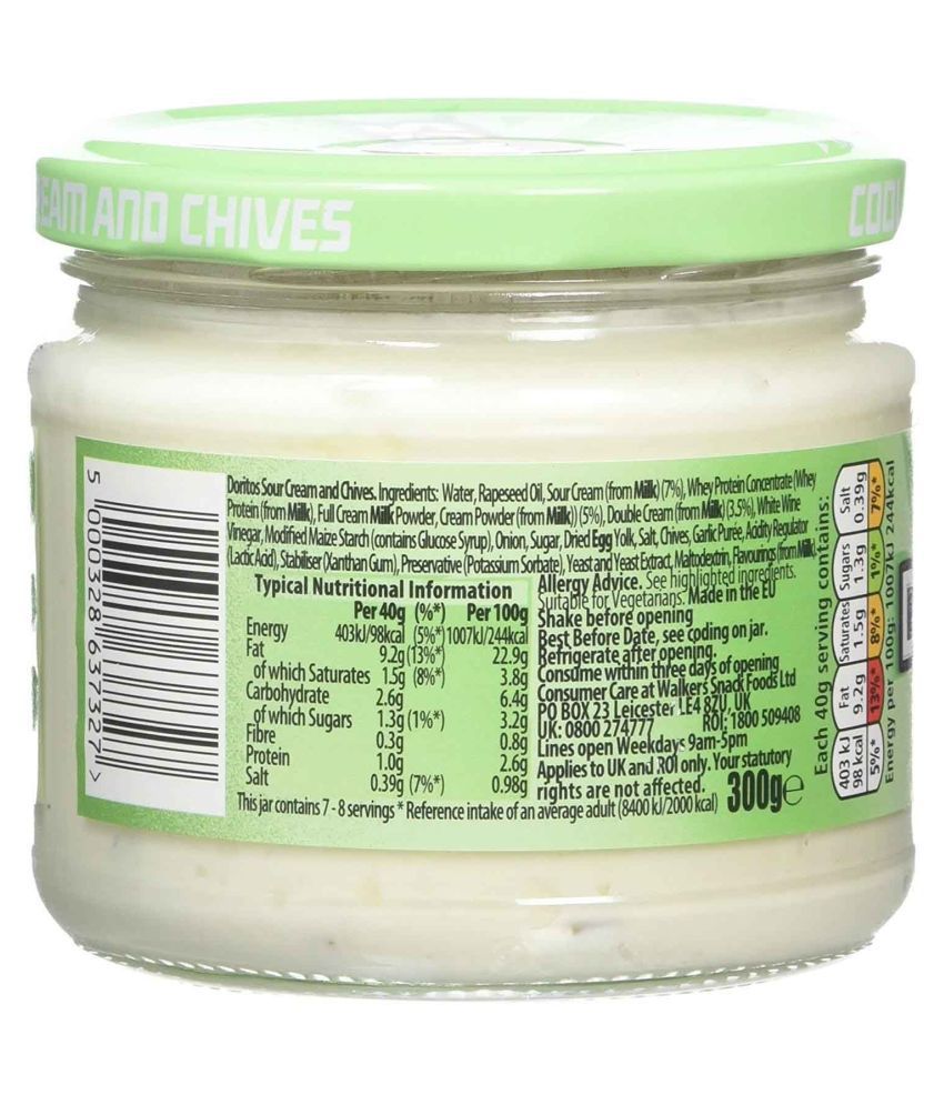 Doritos Sour Cream Sauce 300 g Buy Doritos Sour Cream Sauce 300 g at