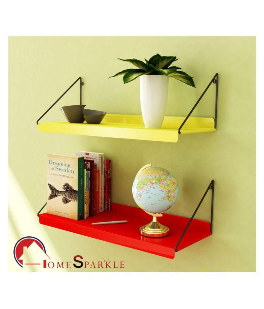     			Home Sparkle Floating Shelves Yellow Iron - Pack of 2