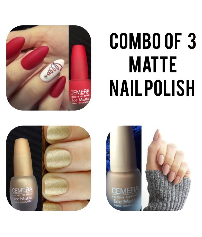 Cemera Ice Matte Nail Polish Multi Matte Pack of 3 21 mL: Buy Cemera Ice Matte Nail Polish Multi Matte Pack of 3 21 mL at Best Prices in India - Snapdeal Cemera Ice Matte Nail Polish Multi Matte Pack of 3 21 mL: Buy Cemera Ice Matte Nail Polish Multi Matte Pack of 3 21 mL at Best Prices in India - Snapdeal