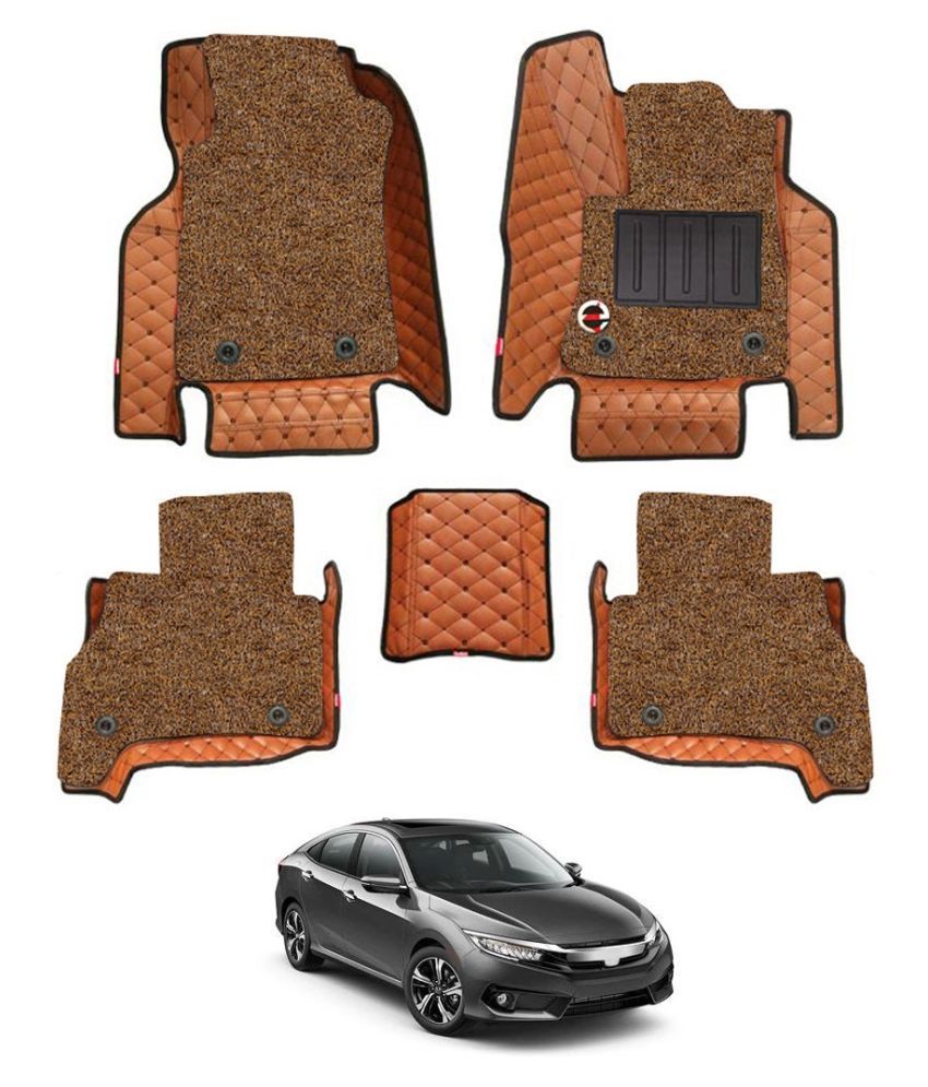 Elegant Luxury Leatherite 7D Car Mat For Honda Civic (Tan) Buy Elegant