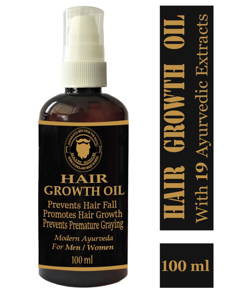 DAARIMOOCH Beard & Hair Growth Oil Natural -19 Ayurvedic Oils 100 mL ...