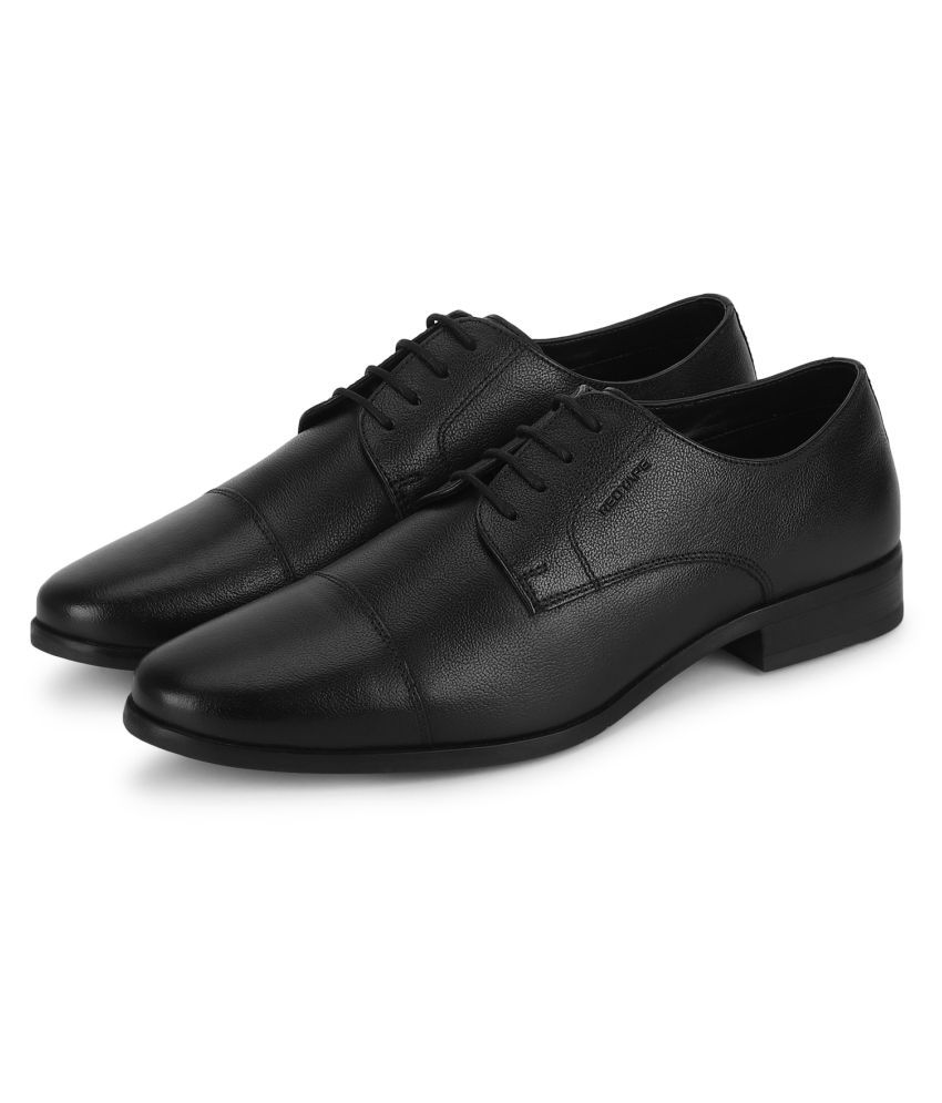 red tape black derby formal shoes