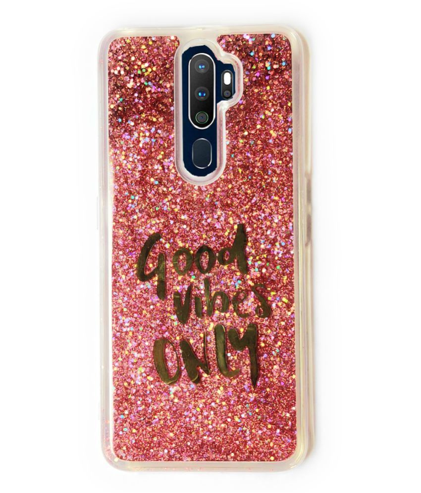 Oppo A5 2020 Glitter Shining Stars Rose Gold Liquid Glitter