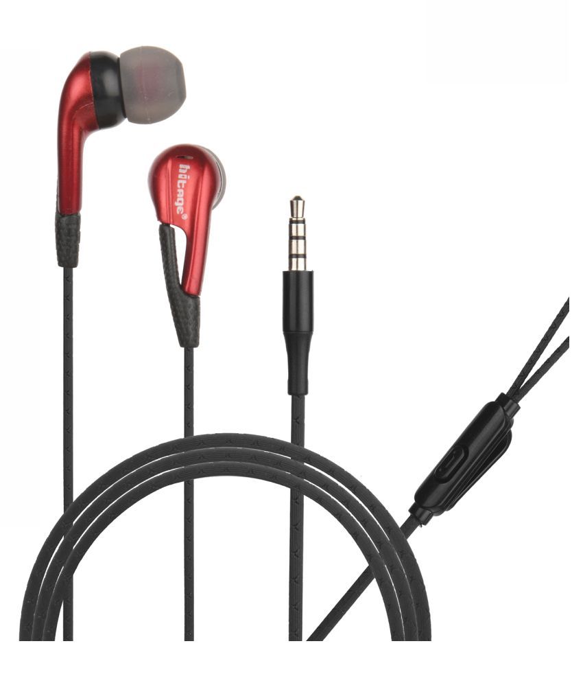 hitage Extra Bass Stereo In Ear Wired With Mic Headphones/Earphones