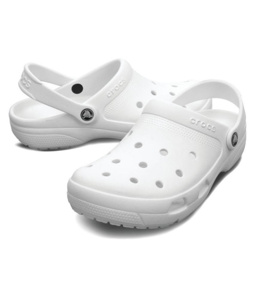  Crocs  White  Rubber Floater Sandals  Buy Crocs  White  