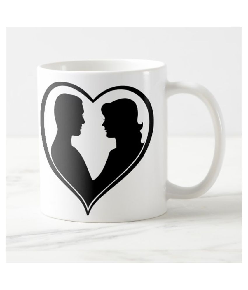 Getexciting Couple Art Mug Ceramic Coffee Mug 1 Pcs 325 Ml Buy Online At Best Price In India 