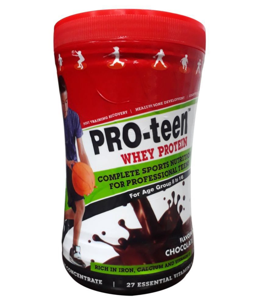 PRO-teen Whey Protein ,8-16 age Health Drink Powder 400 gm Chocolate: Buy PRO-teen Whey Protein 