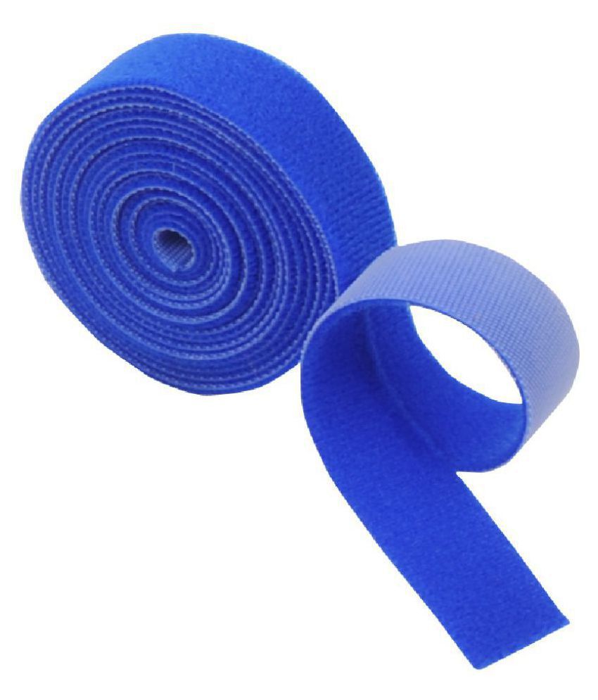     			Self Gripping Double Sided Hook and Loop fastener Tape, Reusable, 20 mm, Pack of 2 mts , color Royal blue
