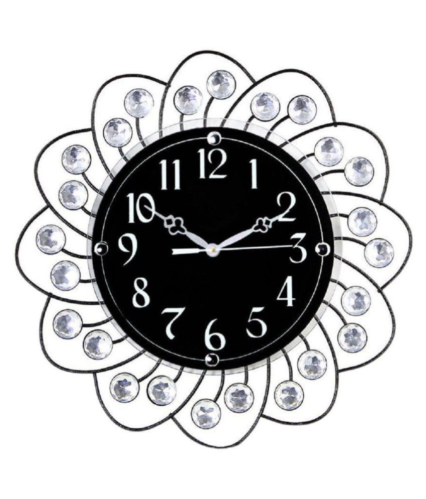 MITRAH Circular Analog Wall Clock V-302-BLACK ( 25 x 6 cm ): Buy MITRAH ...