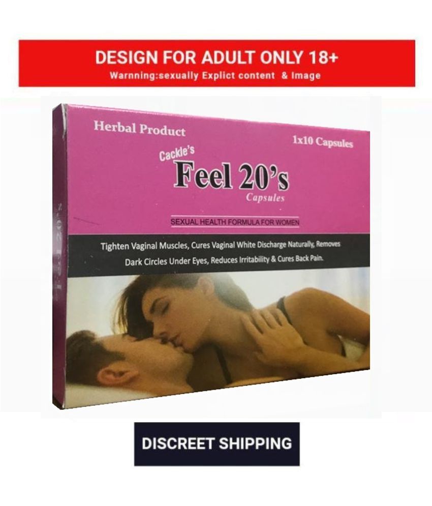 Cackle's Feel 20's Herbal Capsules For Women Pack Of 10 x 3 = 30 Capsules
