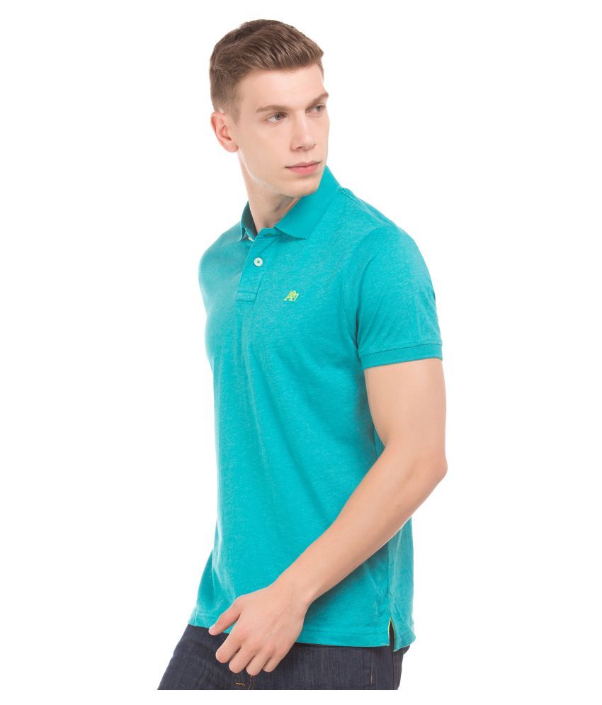 Aeropostale Cotton Blend Green Plain Polo T Shirt - Buy Aeropostale ...